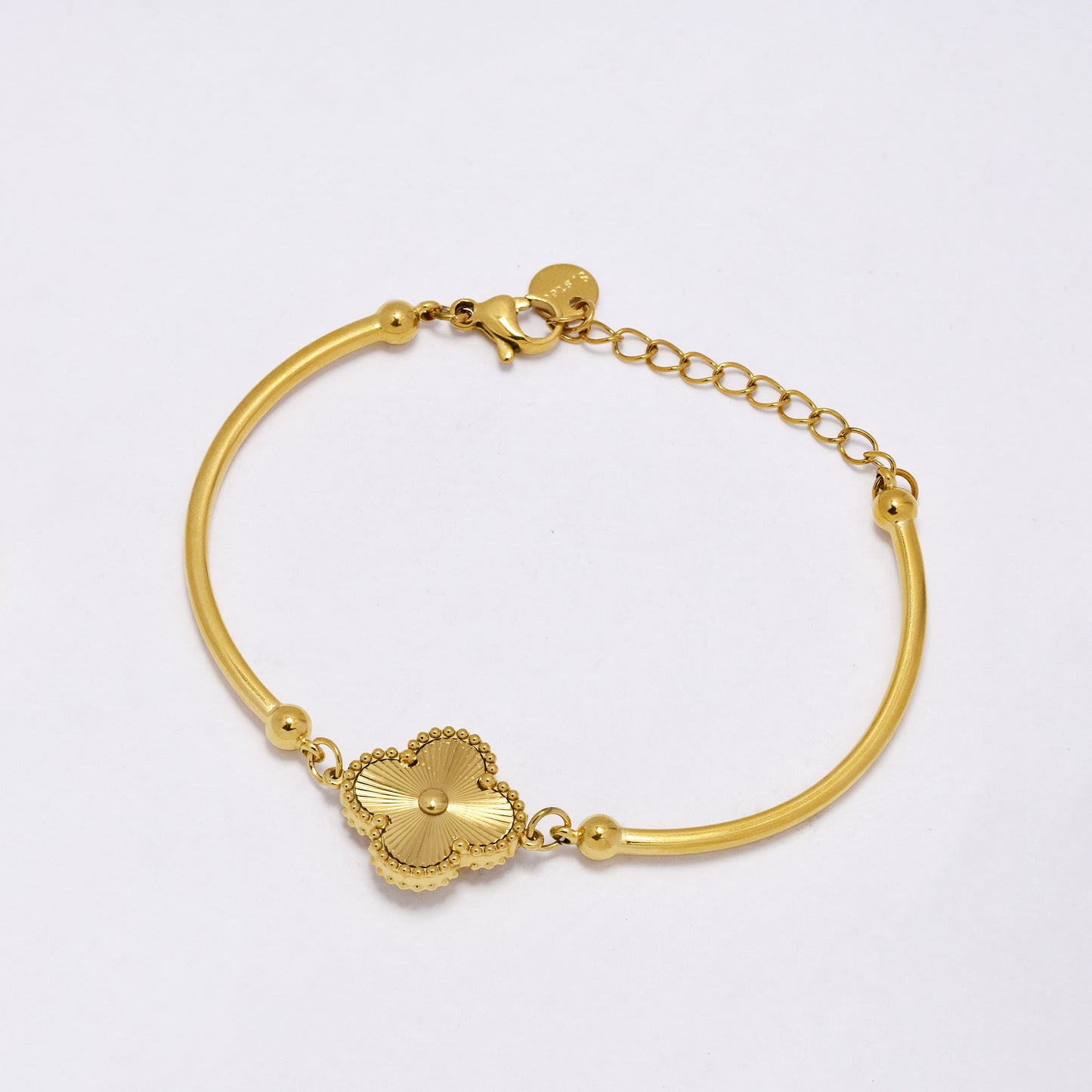 SSYB6864 - Steel small size four-leaf clover bracelet