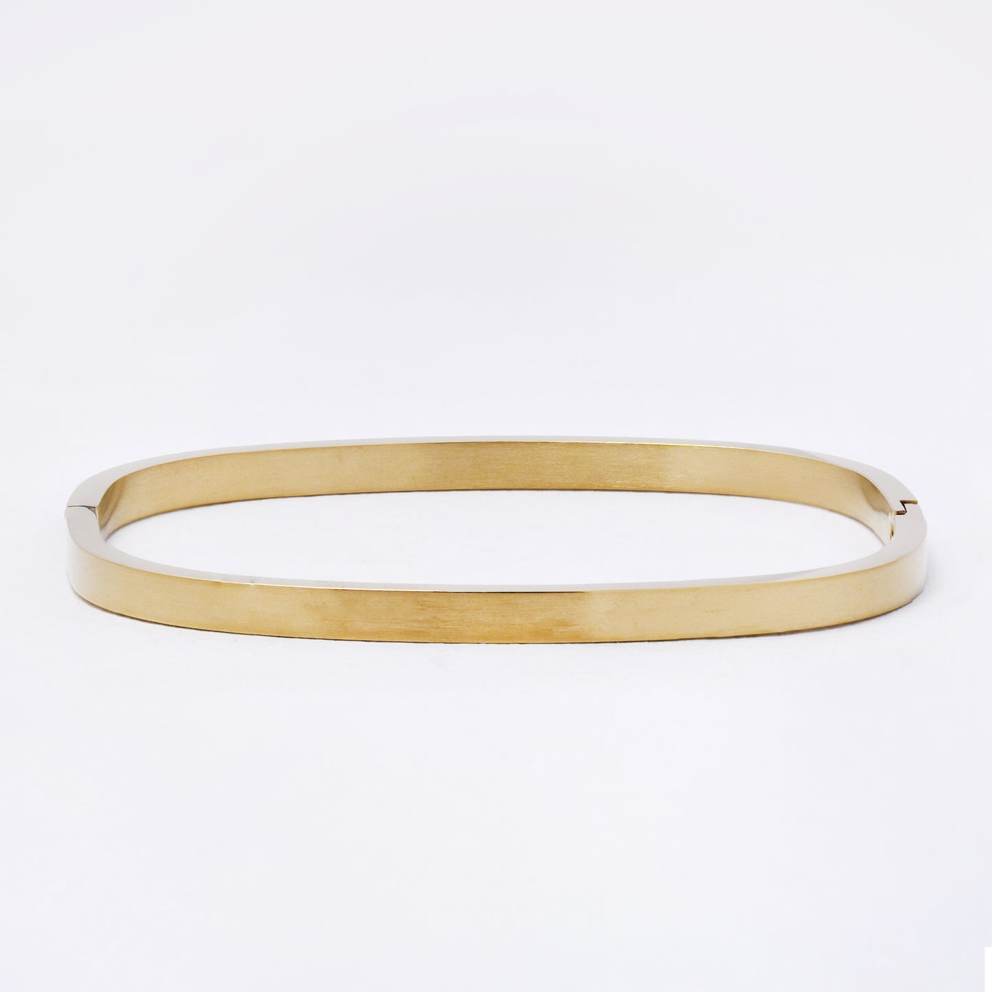 SSYB7248 - Steel 60mm x 50mm x 4mm brushed hinged square bangle