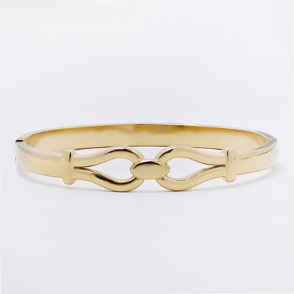 SSYB7258 - Steel 61mm x 50mm x 11mm double loop hinged bangle