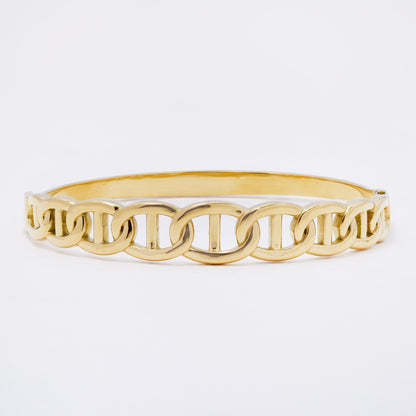 SSYB7261 - Steel 60mm x 49mm x 10.5mm mariner hinged bangle