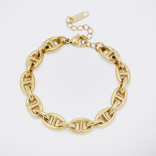 SSYB7283 - Steel 15cm + 4cm mariner link bracelet