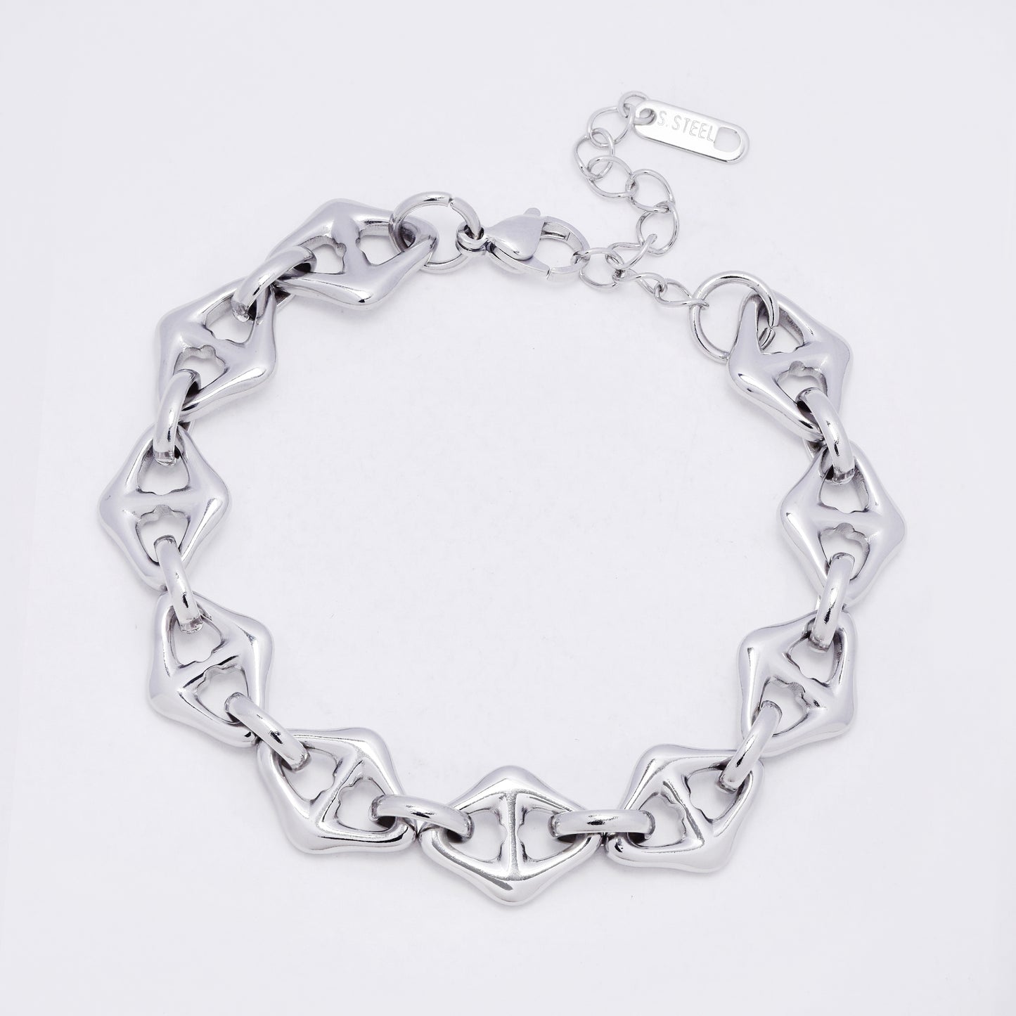 SSYB7285 - Steel 18cm + 4cm mariner link bracelet