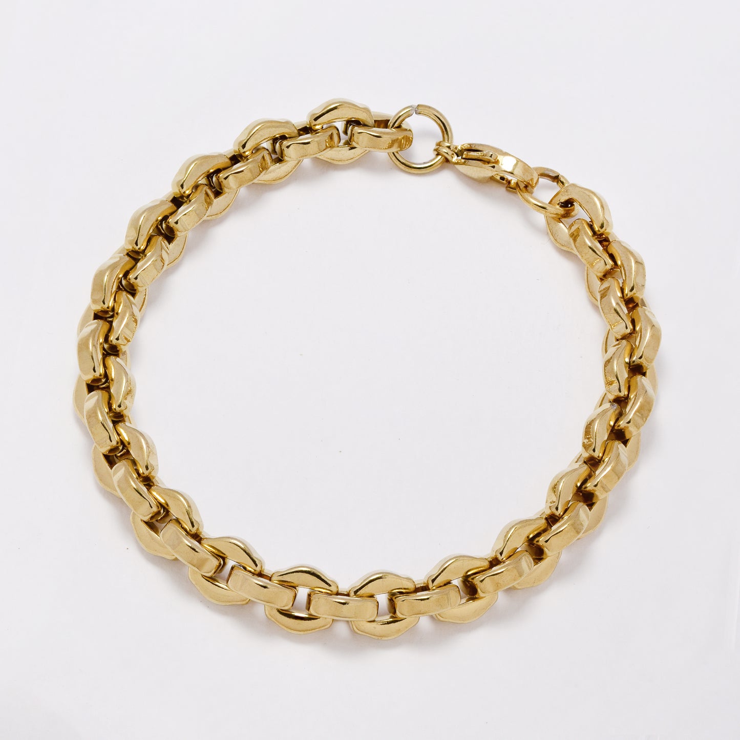 SSYB7388 - Steel 22cm x 8mm chunky oval link bracelet
