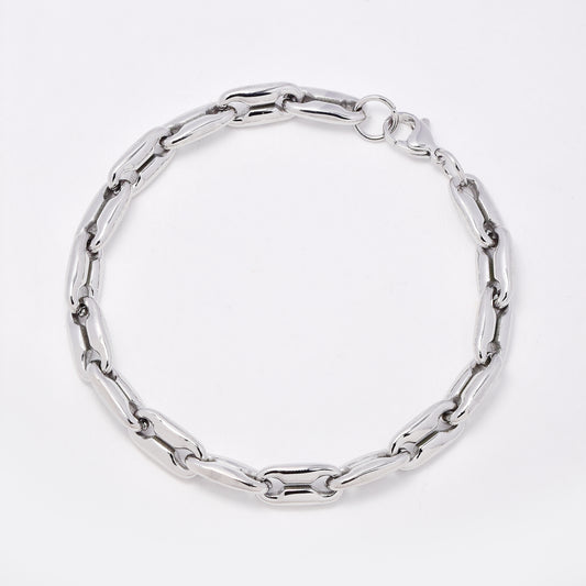 SSYB7774 - Steel 22cm x 7mm chunky link bracelet