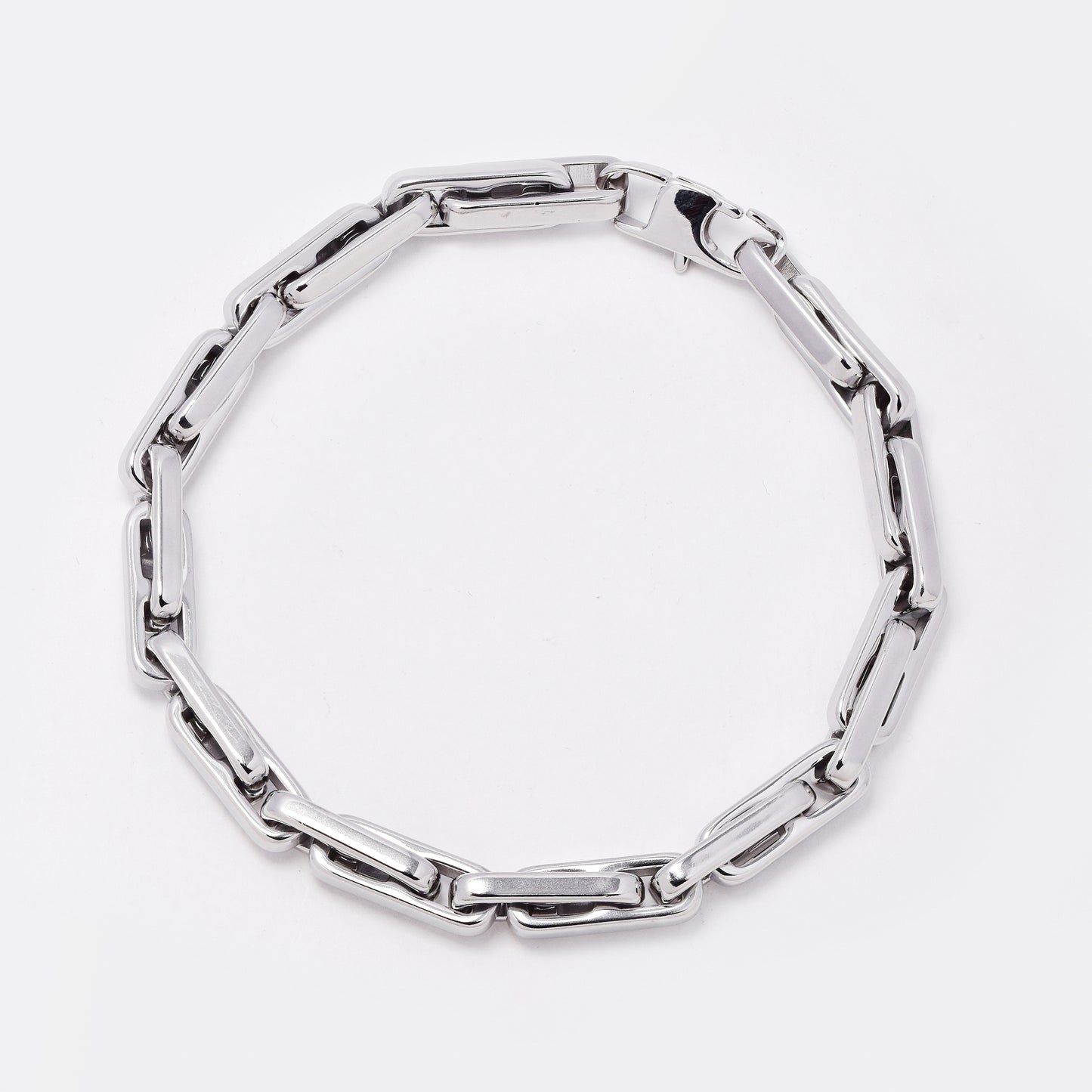SSYB7776 - Steel 22cm x 6.5mm fancy link bracelet