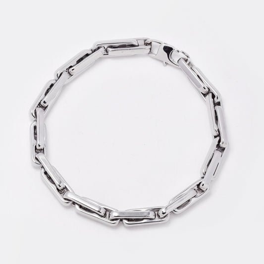 SSYB7776 - Steel 22cm x 6.5mm fancy link bracelet