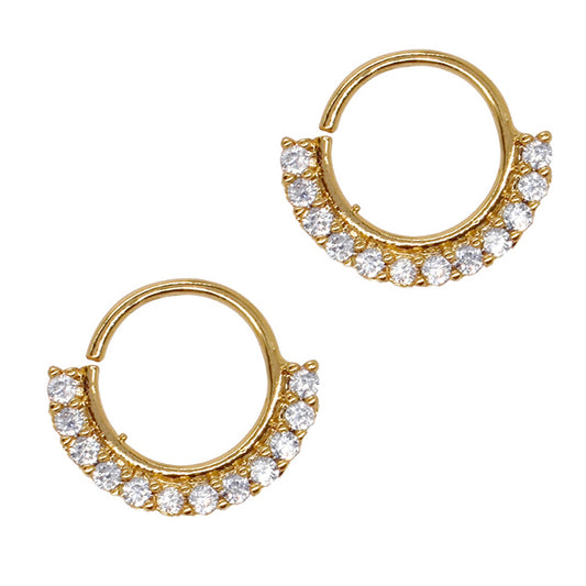 2 Pack 12 crystal fan septum piercing - YBJ2310