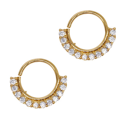 2 Pack 12 crystal fan septum piercing - YBJ2310