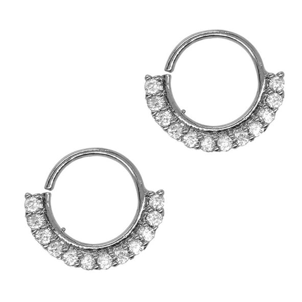 2 Pack 12 crystal fan septum piercing - YBJ2310