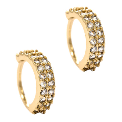 2 Pack Stainless steel cubic zirconia ring piercing - YBJ3353