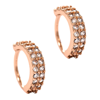 2 Pack Stainless steel cubic zirconia ring piercing - YBJ3353