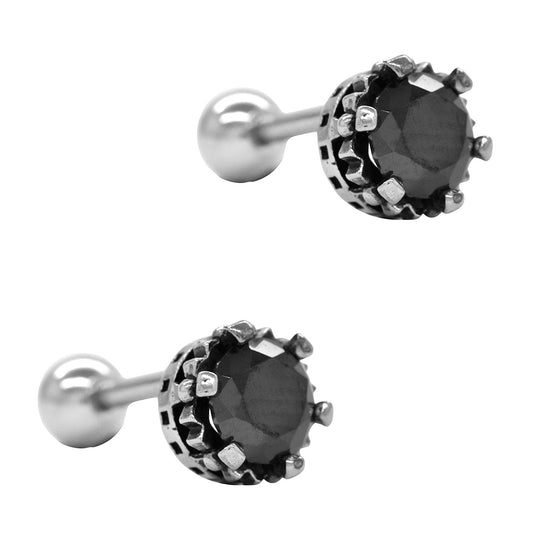 2 Pack Stainless steel cubic zirconia stone piercing - SSYBJ3369