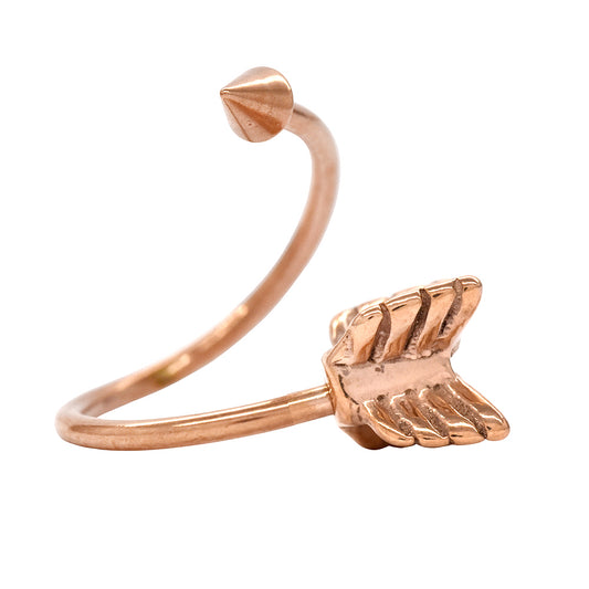 Stainless steel curved arrow piercing - SSYBJ3370
