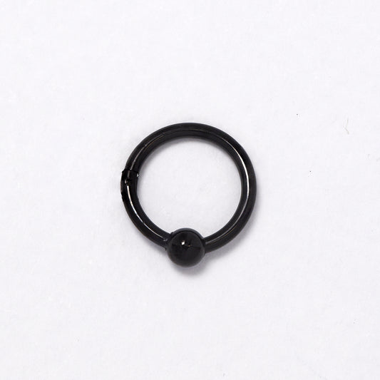 Stainless steel hoop and ball nose ring - SSYBJ4828