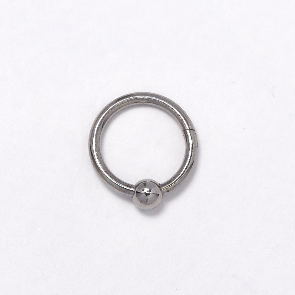 Stainless steel hoop and ball nose ring - SSYBJ4828