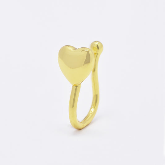 Stainless steel heart nose clip   no piercing