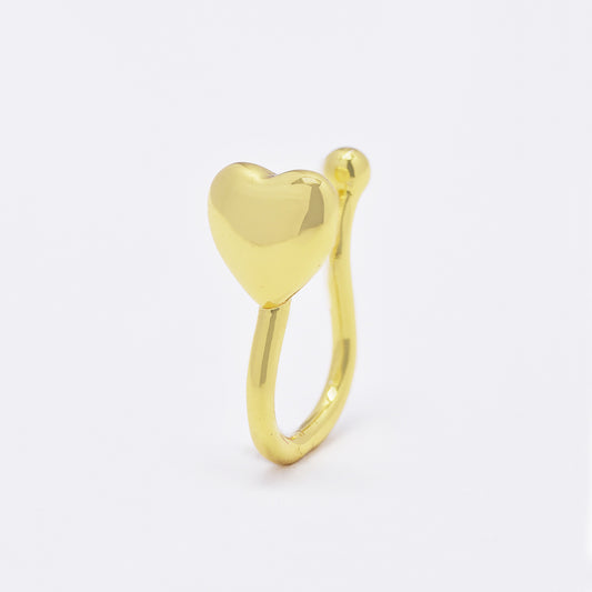 Stainless steel heart nose clip   no piercing - SSYBJ4879