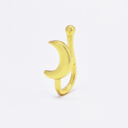 Stainless steel crescent moon nose clip   non piercing - SSYBJ4880