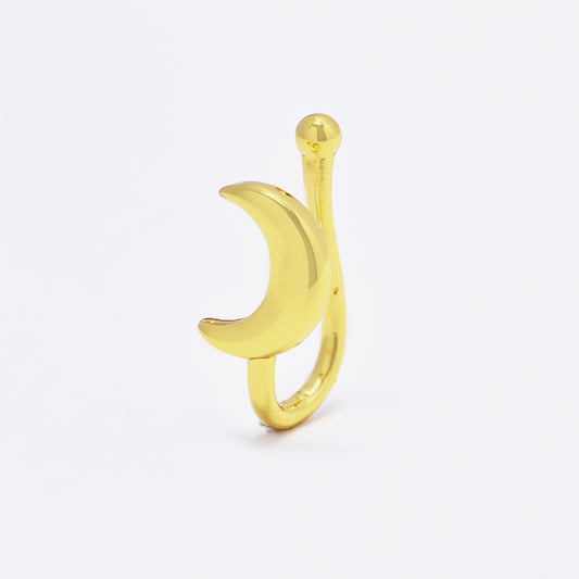 Stainless steel crescent moon nose clip   non piercing - SSYBJ4880