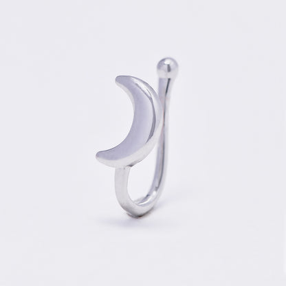 Stainless steel crescent moon nose clip   non piercing - SSYBJ4880