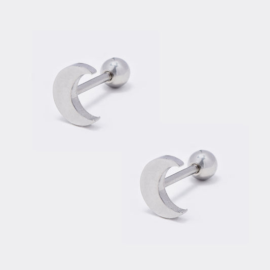 Steel half moon piercing - 2 pack - SSYBJ5748