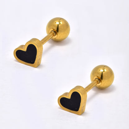 Steel enamel heart piercing - 2 pack - SSYBJ5803