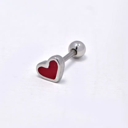 Steel enamel heart piercing - 2 pack - SSYBJ5803