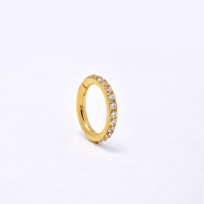 SSYBJ6270 - St Steel 8.5mm x 1mm CZ cartilage piercing