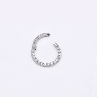 SSYBJ6271 - St Steel 10.5mm x 1mm CZ cartilage piercing