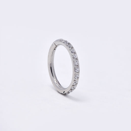 SSYBJ6272 - St Steel 10.5mm x 1mm CZ cartilage piercing