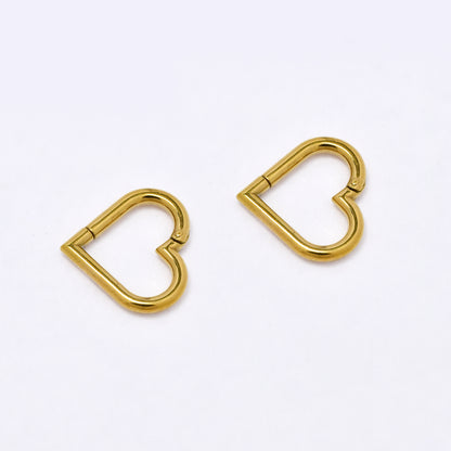 SSYBJ6273 - St Steel 2 piece 9mm x 11mm heart cartilage piercing