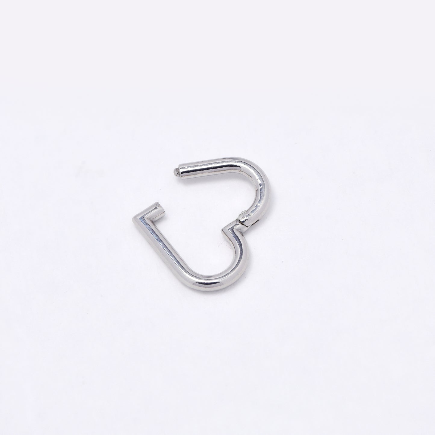 SSYBJ6273 - St Steel 2 piece 9mm x 11mm heart cartilage piercing