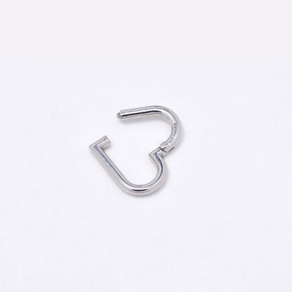 SSYBJ6273 - St Steel 2 piece 9mm x 11mm heart cartilage piercing