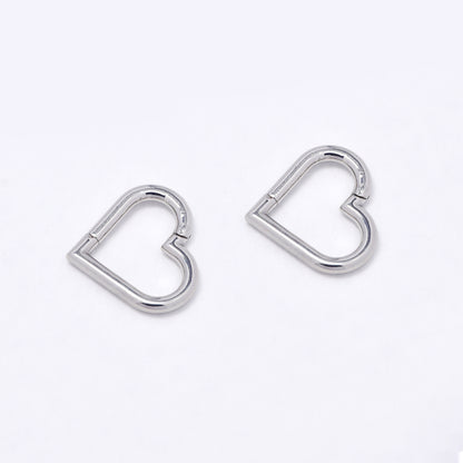 SSYBJ6273 - St Steel 2 piece 9mm x 11mm heart cartilage piercing