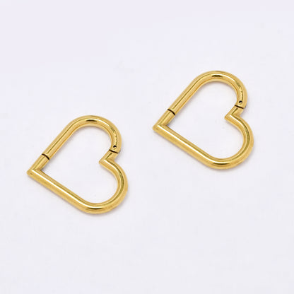 SSYBJ6274 - St Steel 2 piece 11mm x 12.5mm heart cartilage piercing