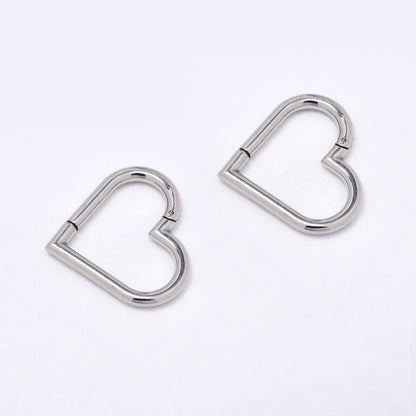 SSYBJ6274 - St Steel 2 piece 11mm x 12.5mm heart cartilage piercing