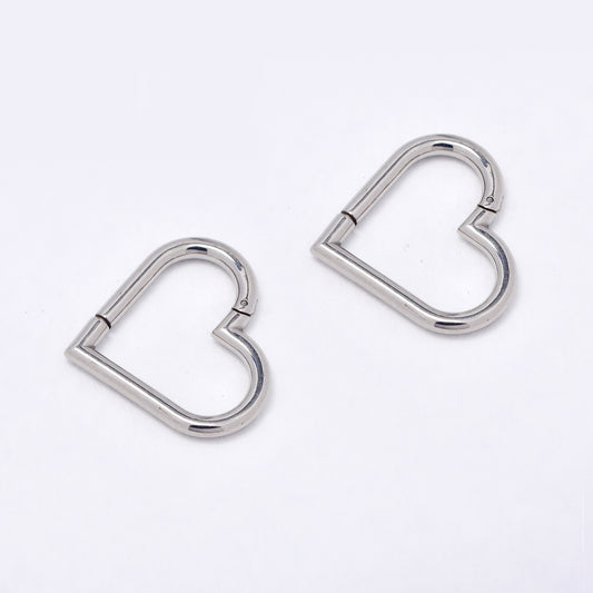 SSYBJ6274 - St Steel 2 piece 11mm x 12.5mm heart cartilage piercing