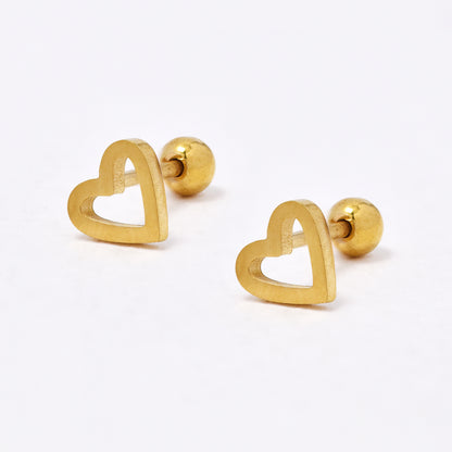 SSYBJ6668 - St Steel 2 pack 5mm x 5.5mm open heart cartilage piercing
