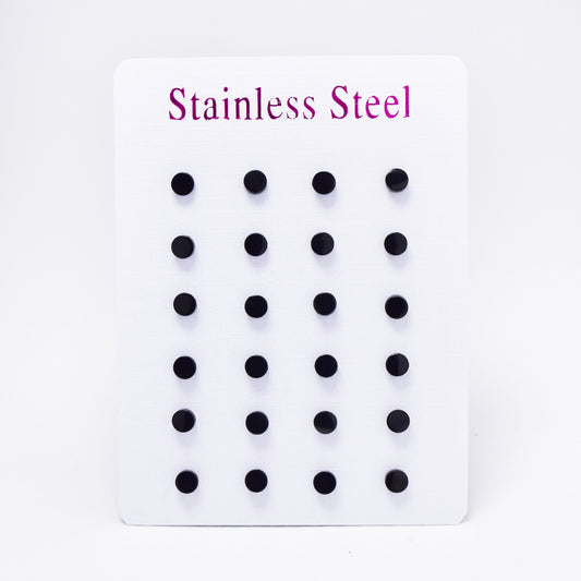 12 Pack Stainless steel 4mm round stud - SSYE2109
