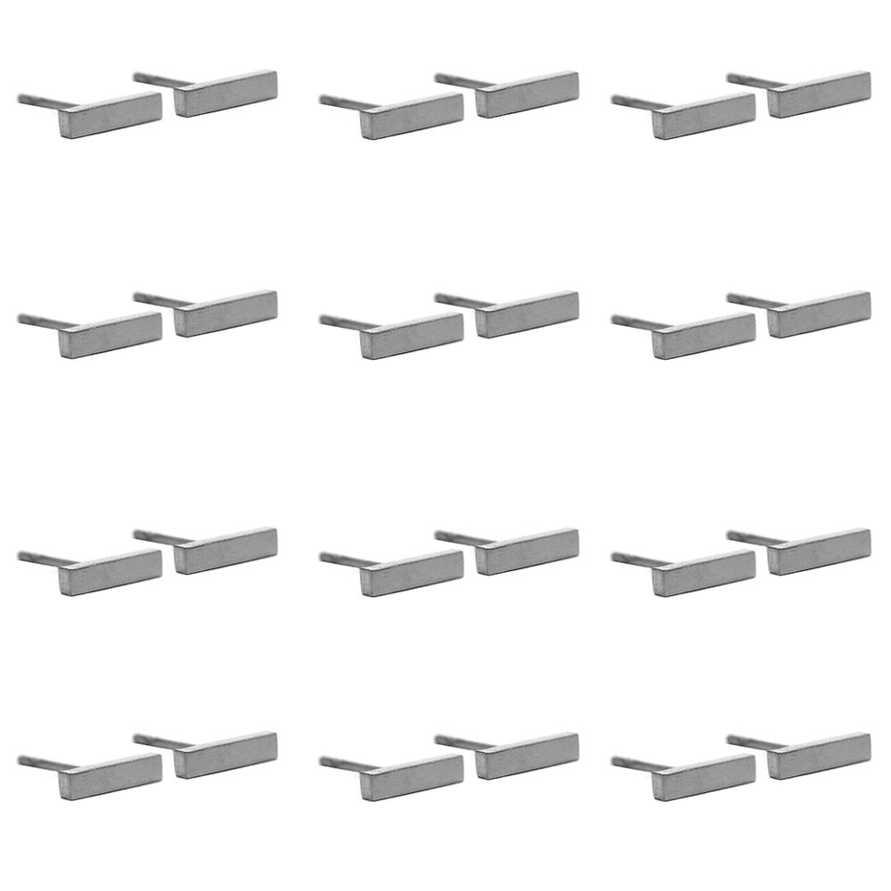 12 Pack Stainless steel 9mm x 2mm gold bar stud - SSYE2129