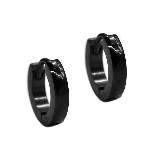 SSYE2206A - Stainless steel 4mm textured edge huggie