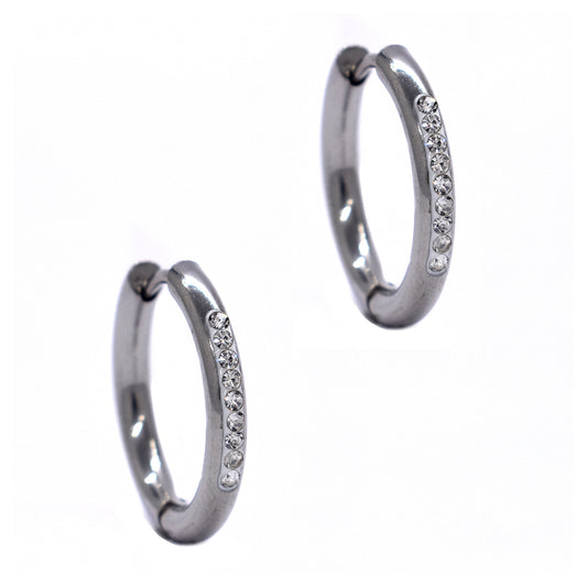 Stainless steel 17mm sleeper earring - SSYE3040