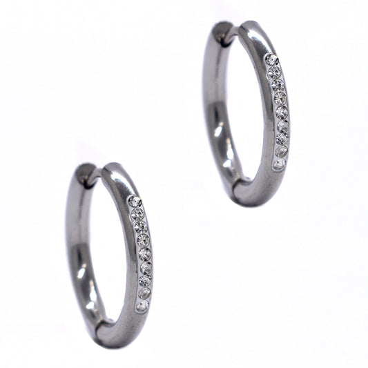 Stainless steel 19mm sleeper earring - SSYE3041