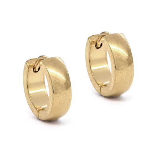 Stainless steel 4 x 9mm huggie earrings - SSYE4049