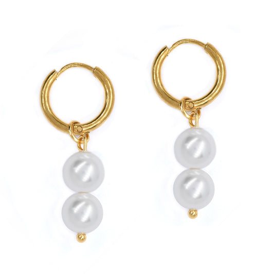 Stainless steel pearl drop earring - SSYE4568