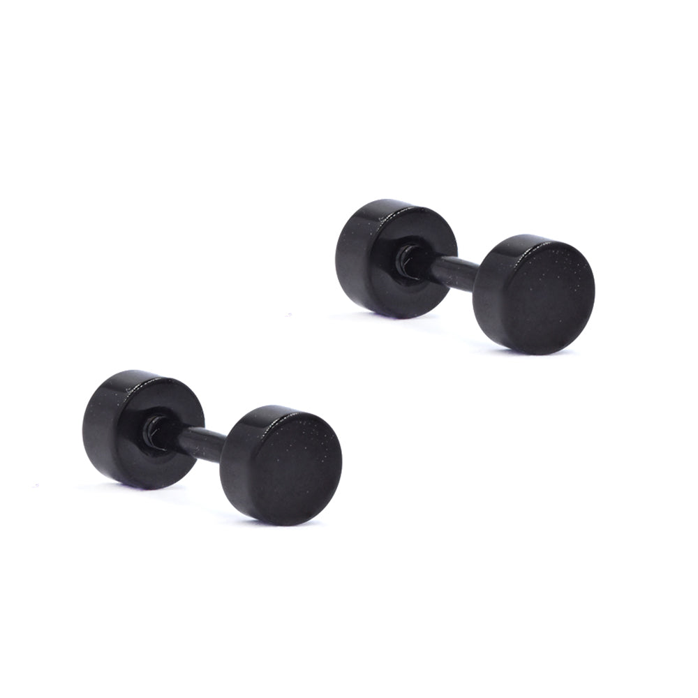 Stainless steel 4mm dumbbell earring - SSYE4669
