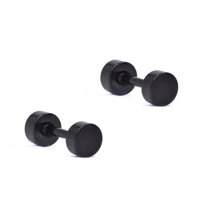 Stainless steel 4mm dumbbell earring - SSYE4669