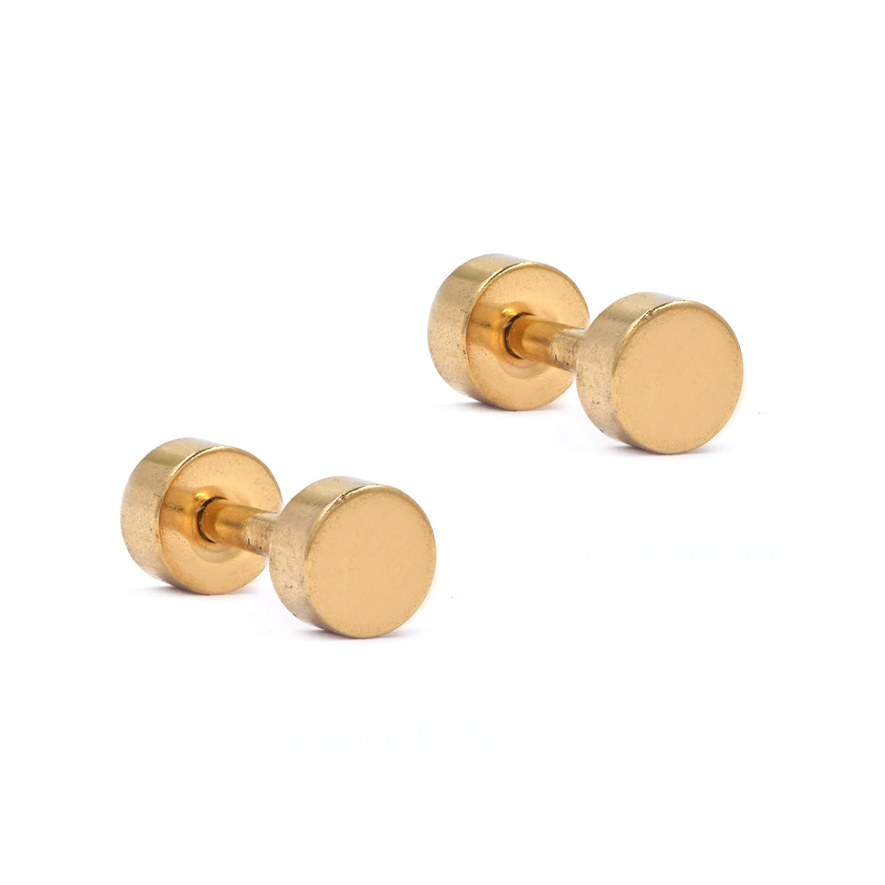Stainless steel 4mm dumbbell earring - SSYE4669