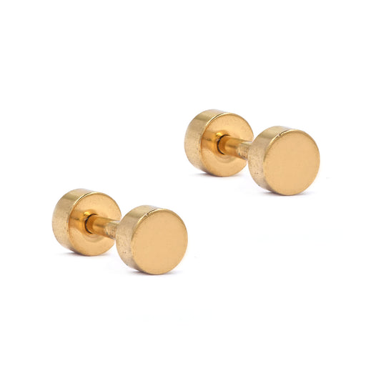 Stainless steel 4mm dumbbell earring - SSYE4669