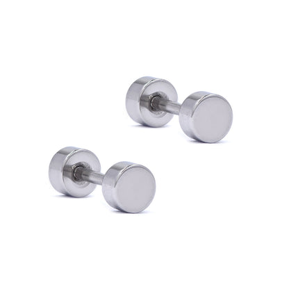 Stainless steel 4mm dumbbell earring - SSYE4669